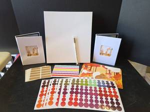 lot 700 image: DIY Scrapbook Album Kit, Decorative Stickers and 2 Small Photo Albums