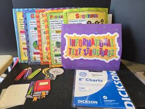 lot 702 image: Educational Teaching Materials with Informational Text Structures Posters and Dickson Charts