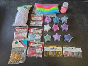 lot 707 image: Glass Seed Beads and Craft Supply Lot