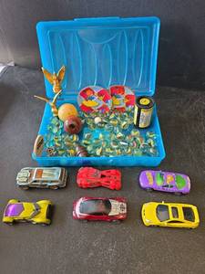 lot 710 image: Cars, Dice Game, and Glass Marbles