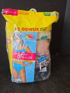lot 715 image: Fruit of the Loom Womens Cotton Hi-Cut Panties Size 92XL - 6Pair