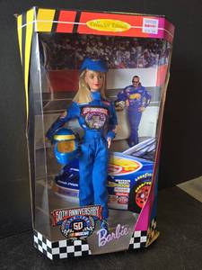 lot 758 image: NASCAR 50th Anniversary Barbie Doll 1998