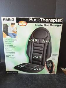 lot 823 image: HoMedics BackTherapist 5-Motor Seat Massager with Heat (from pet friendly home)