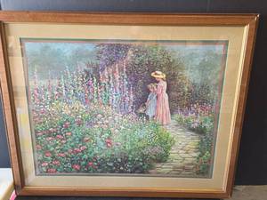 lot 862 image: Betty Zelder Garden Scene Picture