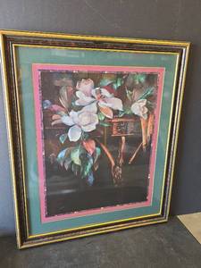 lot 865 image: Framed Magnolia Picture Framed