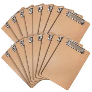 lot 8081 image: Uzant Mini Clipboards,  6 x 9 Small Clipboards Bulk, Wooden Memo Mini Clip Boards with Low Profile Clip, Hanging Loop for Office Home Classroom Supplies