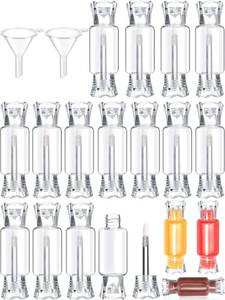 lot 8101 image: Blulu 20 Pieces Empty Lip Gloss Tubes with Wand 9 ml Mini Clear Candy Shape Lip Balm Tube Containers and 2 Pieces Funnel for DIY Cosmetics Women
