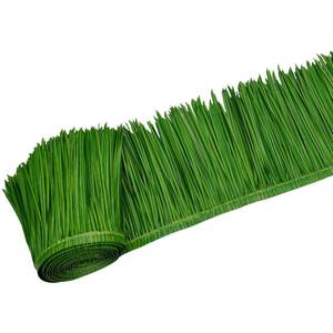 lot 8125 image: Mexican Style Synthetic Plastic Straw Thatch - 4 Colors (Palm Tree Brown, Tropical Green, Straw Yellow, Dried Grass Gray) - for Tiki Bar, Patio, Palapa & Party Decor (Tropical Green, 4ft x 16in)