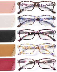 lot 8126 image: JOLISU Reading Glasses for Women Men - 5 Pack Ladies Fashion Readers Computer Eyeglasses WSpring Hinge - Blue Light Blocking Reading Glasses Anti Eyestrain 1.0