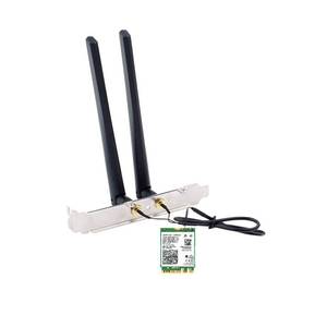 lot 8131 image: AX210NGW DTK WiFi Card WiFi 6E Supports 6GHz, 2230, 2x2 AXBT 5.3Tri-Band, Includes RF Cable (11 inch), 5dBi High Gain Antennas and Low-Profile Brackets
