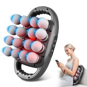 lot 8132 image: Kocuno 16-Head Massage Gun Set, Deep Tissue Massager with 9 Modes & Levels, Muscle Massager Pain Relief, Percussion Massage Gun for BackShouldersLegsWaists (Black, 16-Head)