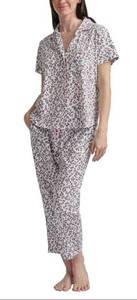 lot 8154 image: Karen Neuburger Womens Notch Collar PJ Set SIZE M
