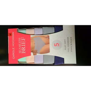 lot 8178 image: Carole Hochman 5 pack seamless brief (green  pink  lavender  grey  navy) Medium