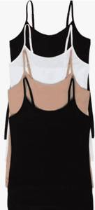 lot 8179 image: Felina Womens 4 Pack Cotton Stretch Camisole with Adjustable Straps Small