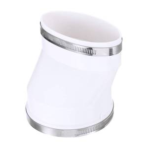 lot 8181 image: PATIKIL Duct Adapter Round to Oval, 4 Oval Recessed Dryer Vent Hose Connector Adapter with Stainless Steel Clamp for Air Exhaust Ventilation Systems, White