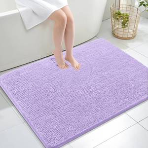 lot 8202 image: OLANLY Bathroom Rugs 40x32, Extra Soft Absorbent Chenille Bath Rugs, Rubber Backing Quick Dry, Machine Washable Bath Mats for Bathroom Floor, Tub and Shower, Home Decor Accessories, Lavender