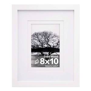 lot 8251 image: Egofine 8x10 Picture Frame Made of Solid Wood Covered by Plexiglass, Display Pictures 4x65x7 with Mat or 8x10 Without Mat for Table Top Display and Wall Mounting Photo Frame, White
