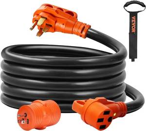 lot 6705 image: $60 VEVOR 50 Amp RV Extension Cord, 15 ft, NEMA 14-50RP
