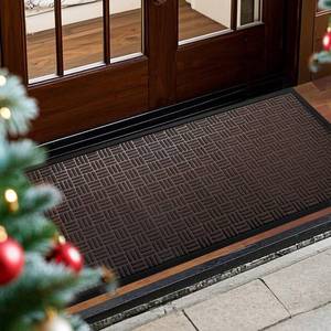 lot 6720 image: $55 Mibao Front Door Mat - Heavy Duty Mat OutdoorIndoor 47x24 Coffee