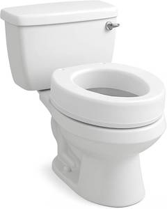 lot 6730 image: Carex Toilet Seat Riser, Round, Adds 3.5 in, 300 lb Capacity