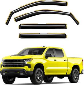 lot 6735 image: $56 In-Channel Window Rain Guards for SilveradoSierra Crew Cab