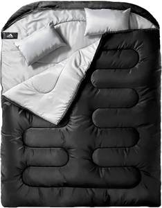 lot 6743 image: $70 MEREZA Double Sleeping Bag with Pillow, Queen Size 2-Person