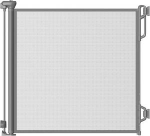 lot 6763 image: Retractable Baby Gate for Stairs & Doorways - 55 Wide, Gray