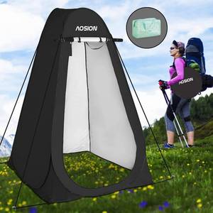 lot 6784 image: AOSION Privacy Shower Tent, Pop Up Changing Tent, Black