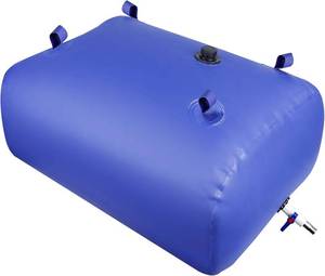 lot 6787 image: Heavy-Duty Water Storage Bladder 100 Gal400L with SS Fittings