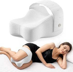 lot 6788 image: Knee Pillow for Side Sleepers Large Memory Foam Leg Pillow