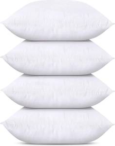 lot 6790 image: Utopia Bedding 14x14 Throw Pillows (Set of 4, White)