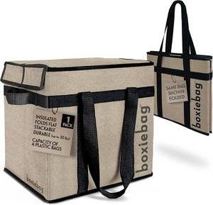 lot 6793 image: Reusable Grocery Bag (Single) - Durable Tote with Long Handles