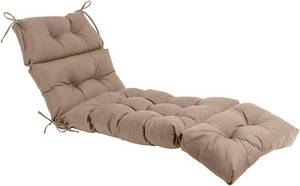 lot 6810 image: $54 QILLOWAY IndoorOutdoor Chaise Lounge Cushion, All-Weather Beige