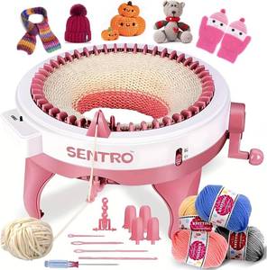 lot 6821 image: $51 SENTRO Knitting Machine, 48 Needles, Row Counter, Circular Knit
