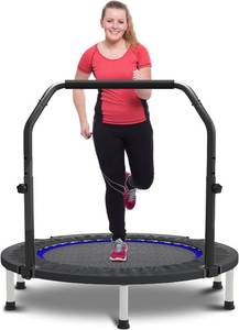 lot 6827 image: $80 HYD-Parts 40 Mini Trampoline for Adults & Kids, Adjustable Bar