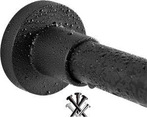 lot 6852 image: BRIOFOX Shower Rod, 43-73 Inches, Black