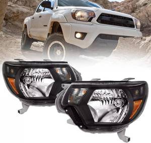lot 6857 image: $99 2012-2015 Tacoma Halogen Headlights, Black Housing