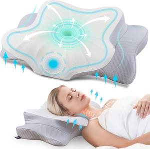 lot 6863 image: $60 Cervical Pillow, Neck Pain Relief, Queen Size
