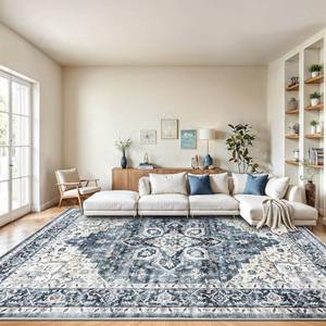 lot 6866 image: $126 AMADA HOMEFURNISHING 9x12 Washable Area Rug, Low-Profile