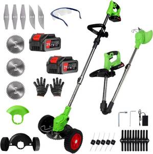 lot 6874 image: $60 Electric Cordless Weed Wacker 21V 4.0Ah, Foldable Trimmer