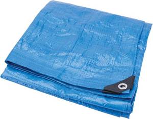 lot 6877 image: Performance Tool W6004 8x10 ft Tarp Cover, Blue Waterproof