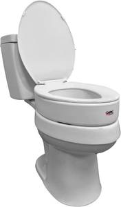 lot 6883 image: Carex Elongated Toilet Seat Riser, 3.5 Lift