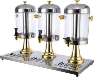 lot 6896 image: $240 2.11Gallon Commercial Beverage Dispenser with Ice Core, 3-Head