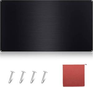 lot 6903 image: $54 Stainless Steel Backsplash Sheet for Kitchen Wall, Black 24 36 in
