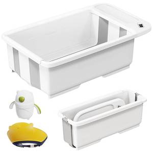 lot 6904 image: $50 Collapsible Baby Bathtub with Smart Temperature Display, Portable