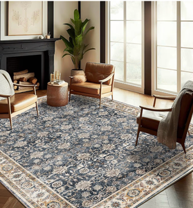 lot 1344 image: Washable Area Rug 8x10 Retro Boho Design Non-Shedding Non-Slip Easy Care Ideal for High Traffic Areas in Living Room Bedroom Office Coffee Table Kitchen Large Carpet
