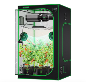 lot 1347 image: VIVOSUN S448 4x4 Grow Tent, 48x48x80 High Reflective Mylar with Observation Window and Floor Tray for Hydroponics Indoor Plant for VS4000VSF4300