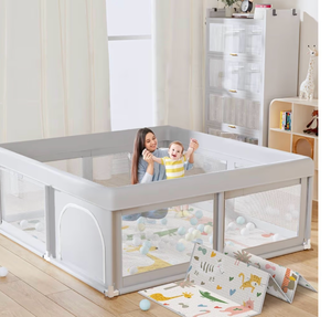 lot 1363 image: Baby Playpen with Mat Small Playpen for Babies and Toddlers 50 x 50 inch Baby Fence Playards