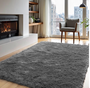 lot 1366 image: Area Rugs for Living Room Grey Rugs for Bedroom 4x6