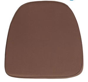 lot 1372 image: Pack of 6 Flash Furniture Soft Brown Fabric Chiavari Chair Cushion